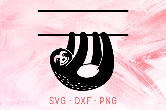 Download Sloth Monogram Svg Sloth Frame Svg Sloth Clipart Decal Svg Etsy