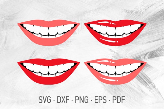 Download Toothy Smile SVG Files For Cricut Smiling Lips Bundle For ...