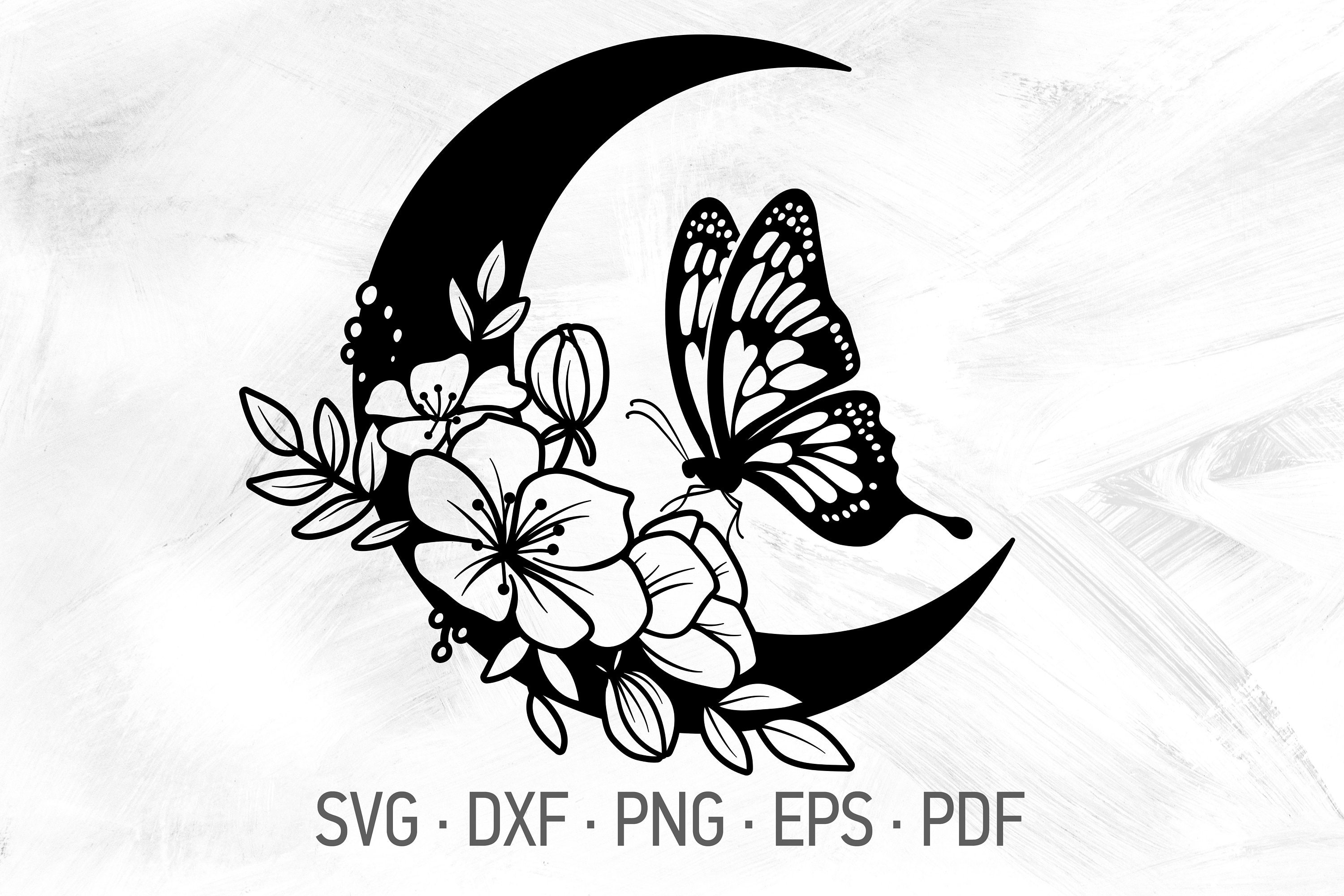 Ellie Tattoo / Butterfly SVG / DXF / PNG File Cutting File 