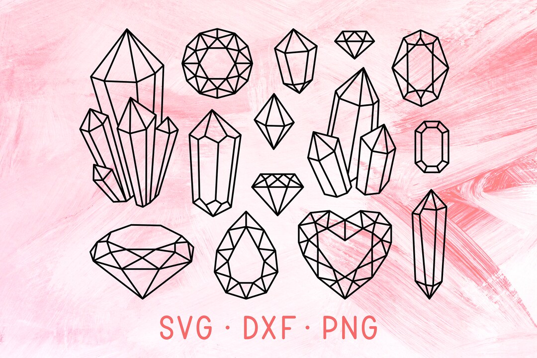 Crystal Decal Jewel Crystal SVG Diamond SVG Gem SVG File Etsy