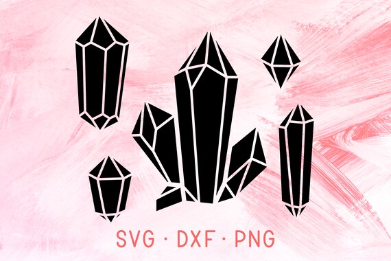 Download Raw Crystal Bundle SVG DXF PNG Cricut Cut Files Gemstone ...