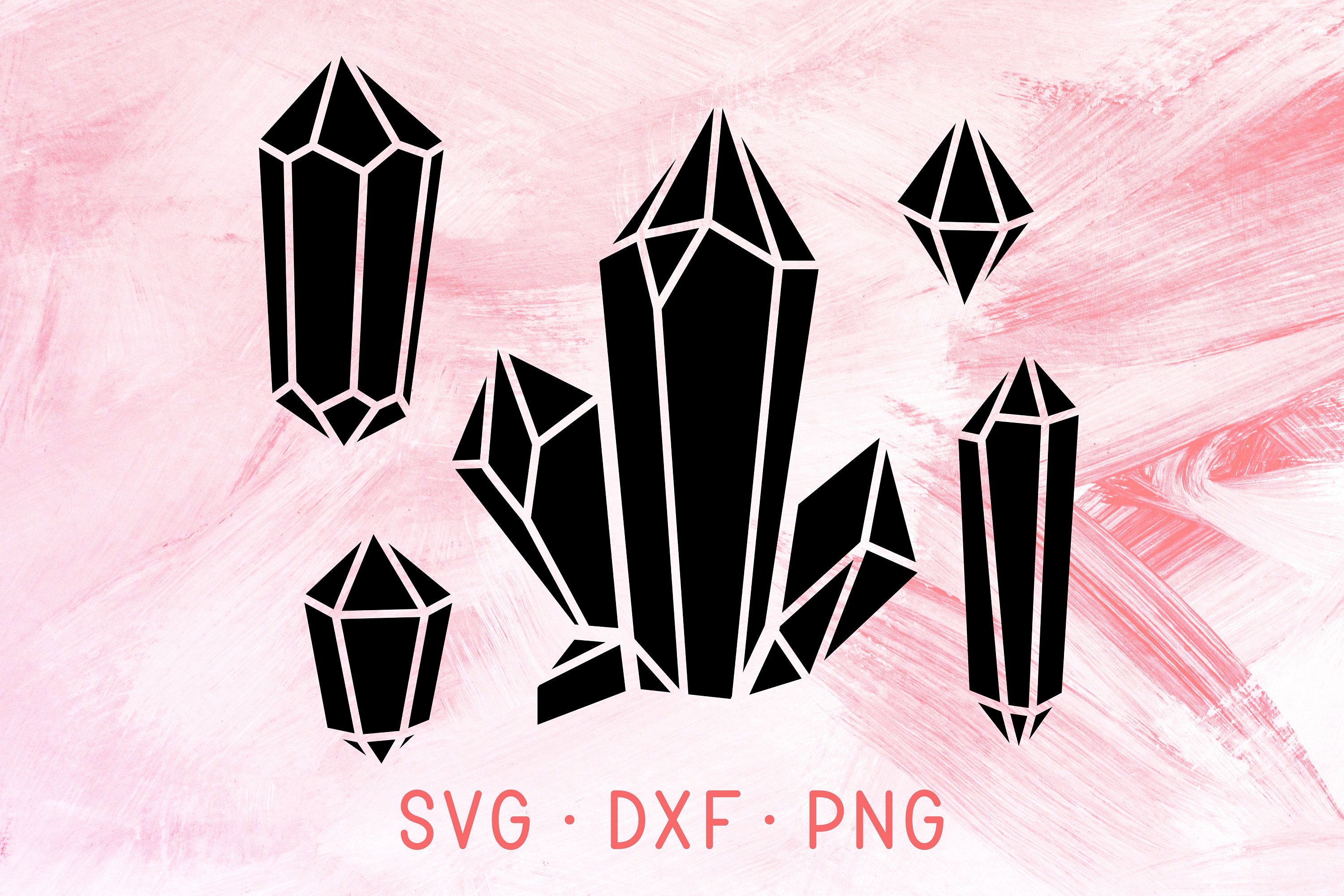Download Raw Crystal Bundle SVG DXF PNG Cricut Cut Files Gemstone | Etsy