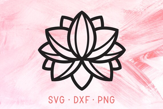 Download Simple Lotus Unalome Design Svg Cute Pretty Flower Svg Dxf Etsy PSD Mockup Templates