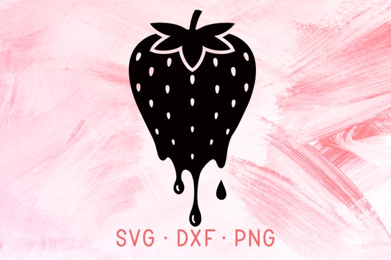 Download Dripping Strawberry Svg Dxf Png Cut Filesfor Cricut Cute Etsy SVG, PNG, EPS, DXF File