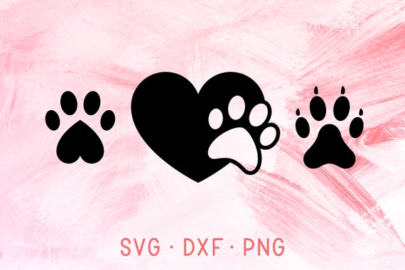 Download Heart Paw Svg Dxf Png Cut Files Funny Pet Paw Print Cricut Etsy SVG, PNG, EPS, DXF File