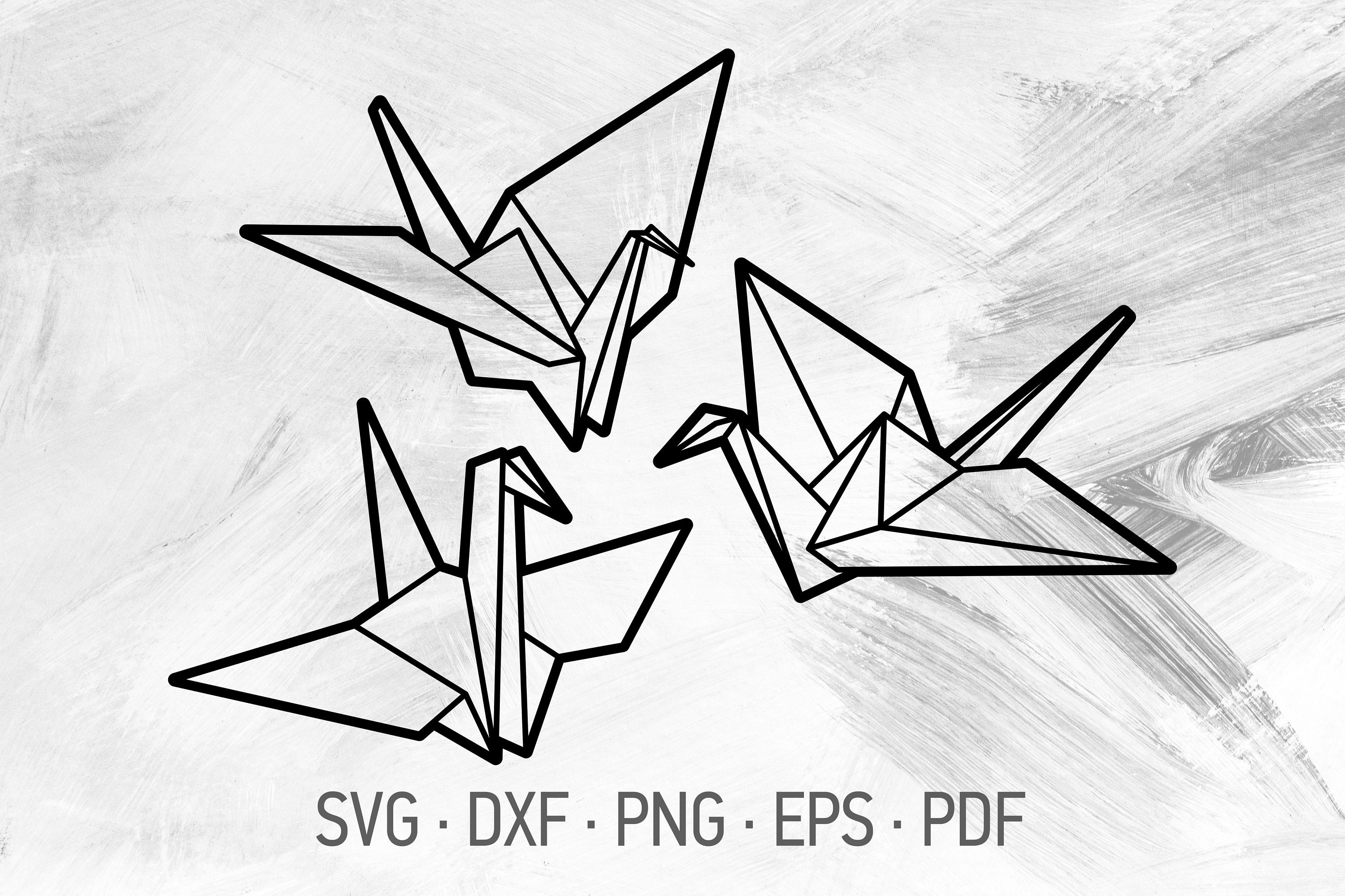 Origami Crane Outline