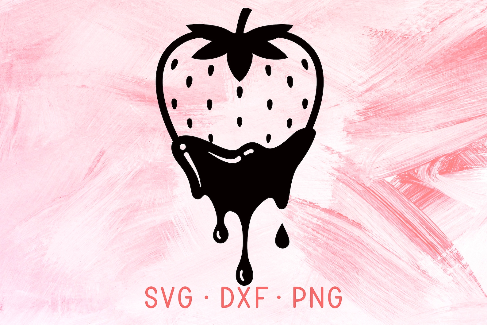 Strawberry SVG DXF PNG Cricut Cut Files Dripping Chocolate - Etsy New