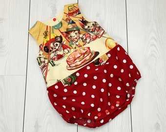 Tutina per il primo compleanno, taglia 12 mesi, abbigliamento per feste per bambini, stampa animalier vintage, tutina unisex