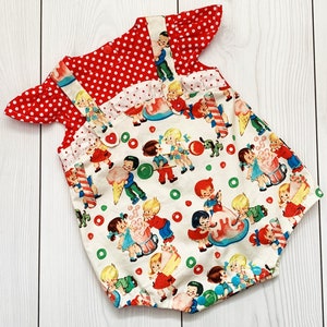 Barboteuse géniale pour bébé fille, tenue rétro pour bébé fille, vêtements pour bébé fille à pois, barboteuse pour bébé avec volants, vêtements uniques pour bébé fille