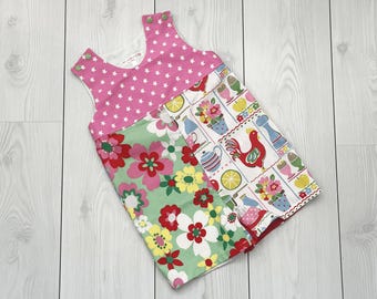 Tutina patchwork per bambine, tessuto Cath Kidston, taglia 18 mesi