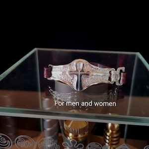 Ankh  bracelet,key of life egiptian energy bracelet , power energy and spiritual bracelet ,real silver 925-935/000,  made in biofield,ankh