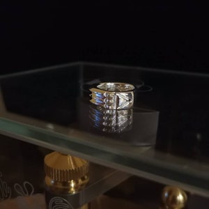 Atlantis luxur+ ring, massief zilveren energiering, echt zilver 925/000-935/000, gemaakt in bioveld met bioveldgenerator, meer kracht