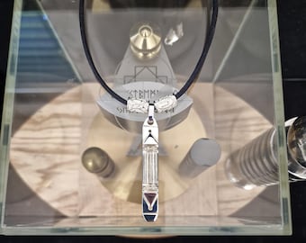 Double-sided Atlantean luxor bar with runes, Increased power, real silver, massive amulet, protection, intuition, Egyptian secret, hi power,
