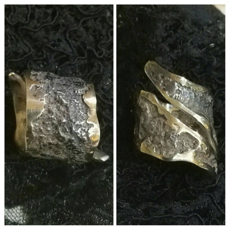 band silver unique ring,real silver 925000,exstra gift for women,a massive ring,beautiful ring Handmade oxidized silver ring made of lace