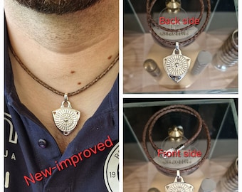 Regulador de biocampo portátil personal, collar de flores-anunnaki, hecho en el biocampo, plata real, protege, potencia y estabilidad para su cuerpo