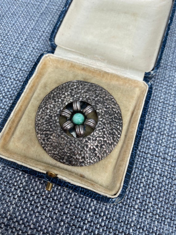 Pretty Vintage 1940s Floral Design Pressed Silvert