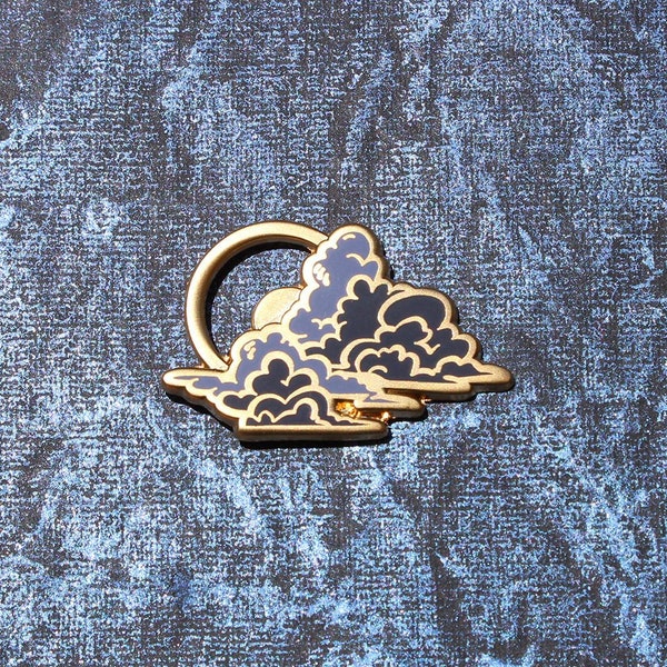 sun after the storm - cloud enamel pin