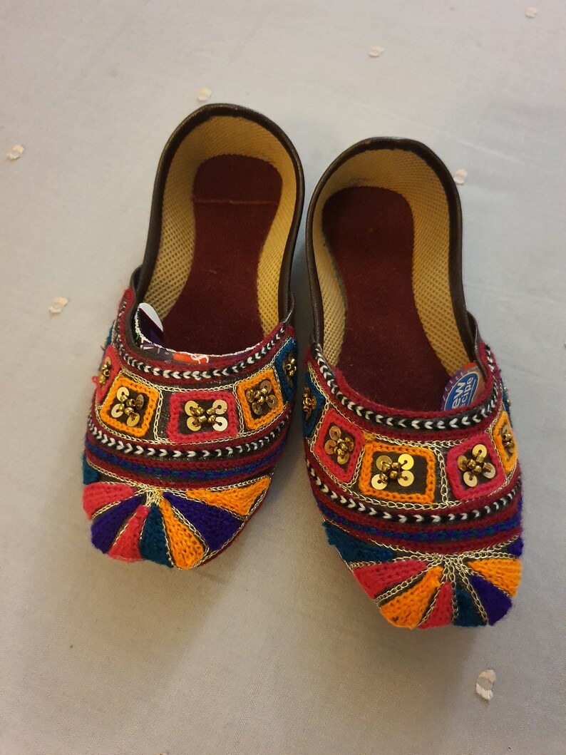 RAINBOW: Baby kids khussa Indian baby Shoes Kids punjabi juttis Pakistani kids kids jutti Toddler girl jutti baby girl khussa image 7