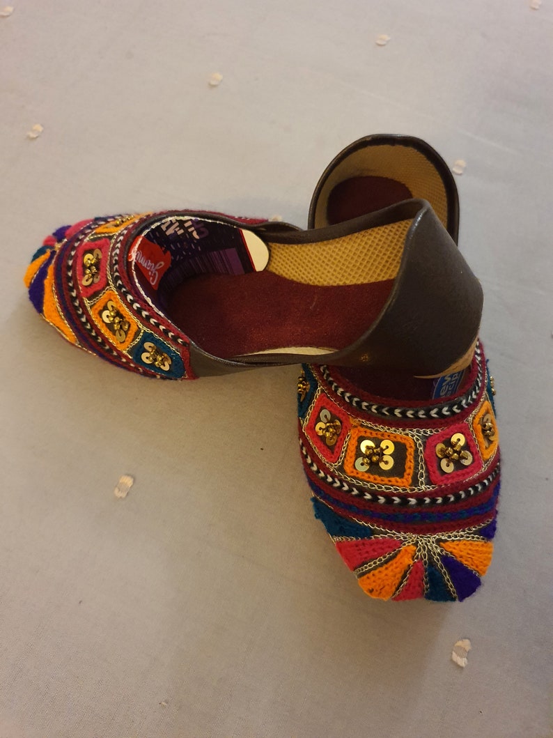 RAINBOW: Baby kids khussa Indian baby Shoes Kids punjabi juttis Pakistani kids kids jutti Toddler girl jutti baby girl khussa image 5