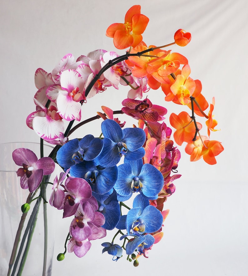 Realistic Single Faux orchid stem / Loose orchid stem / Etsy