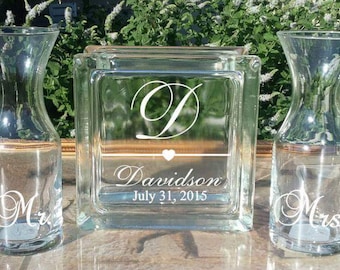 Unity Sand Ceremony Set, Wedding Sand Ceremony Set, Personalized, 3 piece set