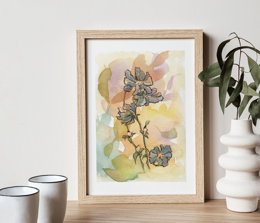 Flower Wall Art. Fine Art Print of a Watercolor Floral - Etsy
