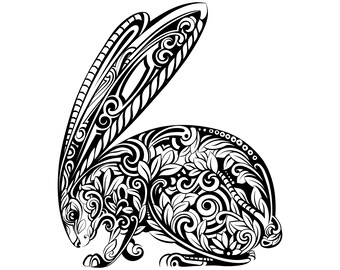 Download Rabbit mandala | Etsy