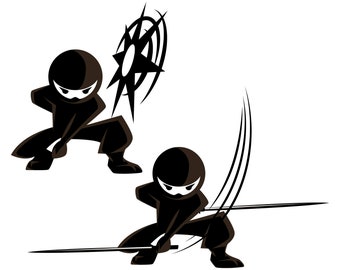 Ninja silhouette | Etsy