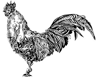 Download Free Rooster Mandala Svg / Poster With Patterned Rooster Stock Vector - Illustration ...