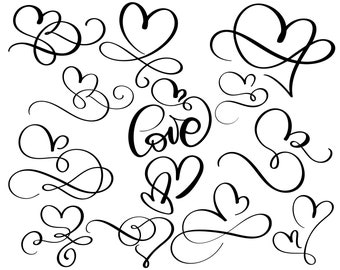 Download Hand drawn heart svg | Etsy