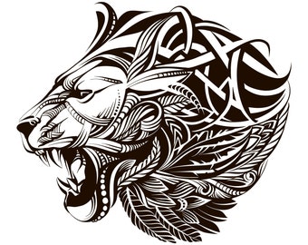Download Lion mandala svg | Etsy