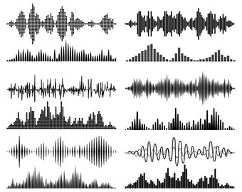 Sound Wave, Sound, Signal, Silhouette,SVG,Graphics,Illustration,Vector,Logo,Digital,Clipart