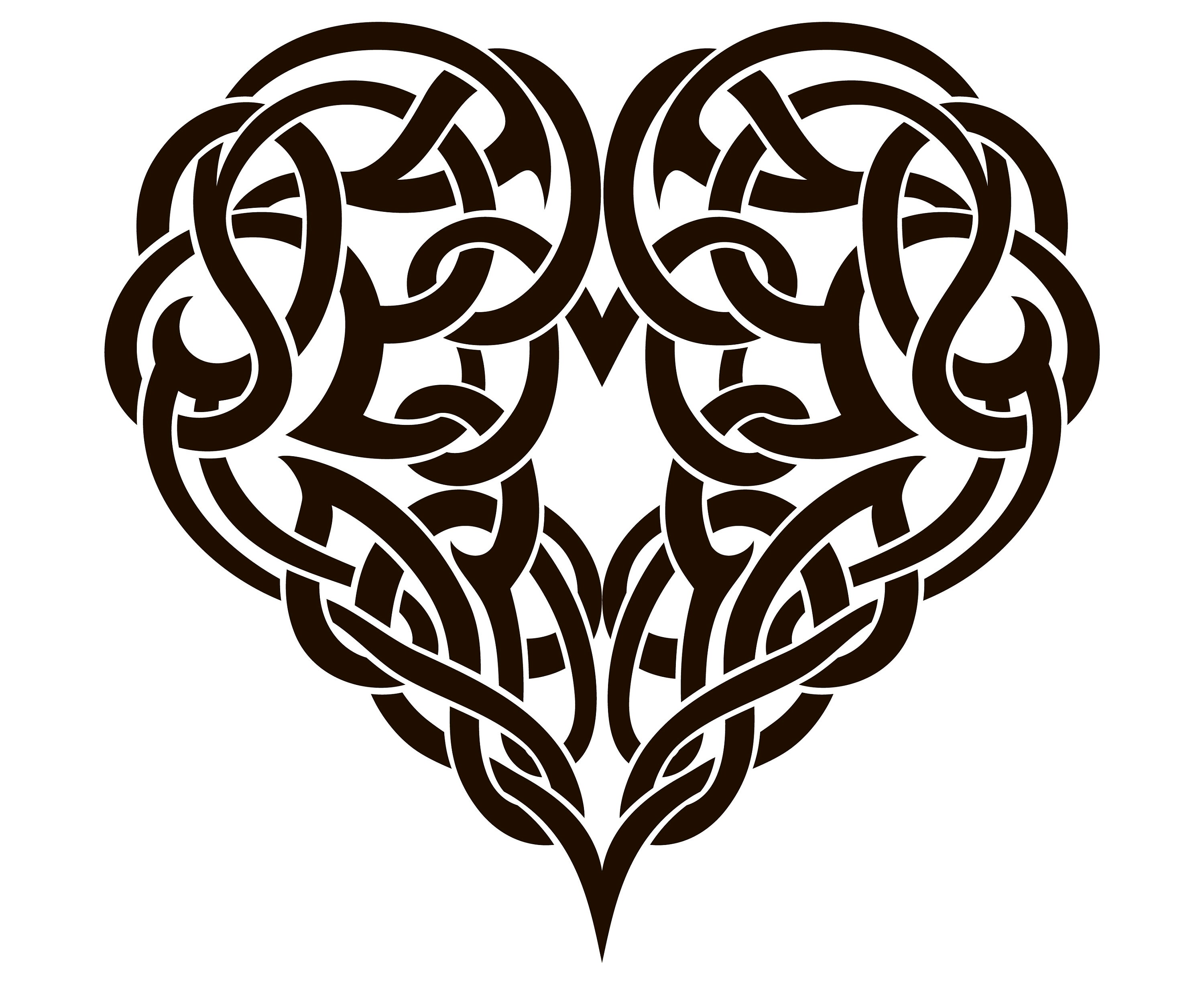 Celtic heart Heart Symbol Irish CelticTattooTribal | Etsy