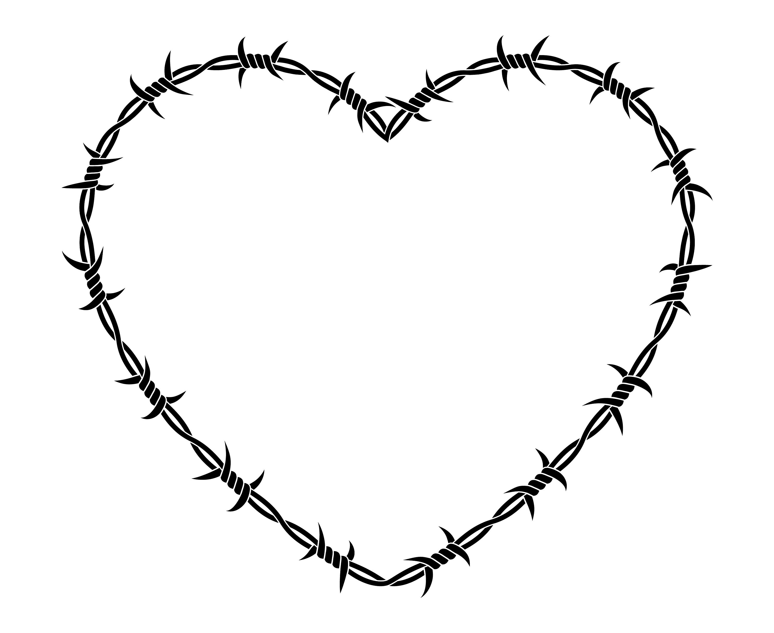 Barbed wire heart Wire Barbed Heart Barb Barbwire Etsy
