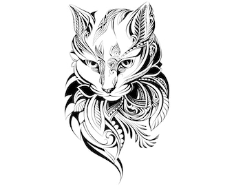 Download Mandala cat svg | Etsy