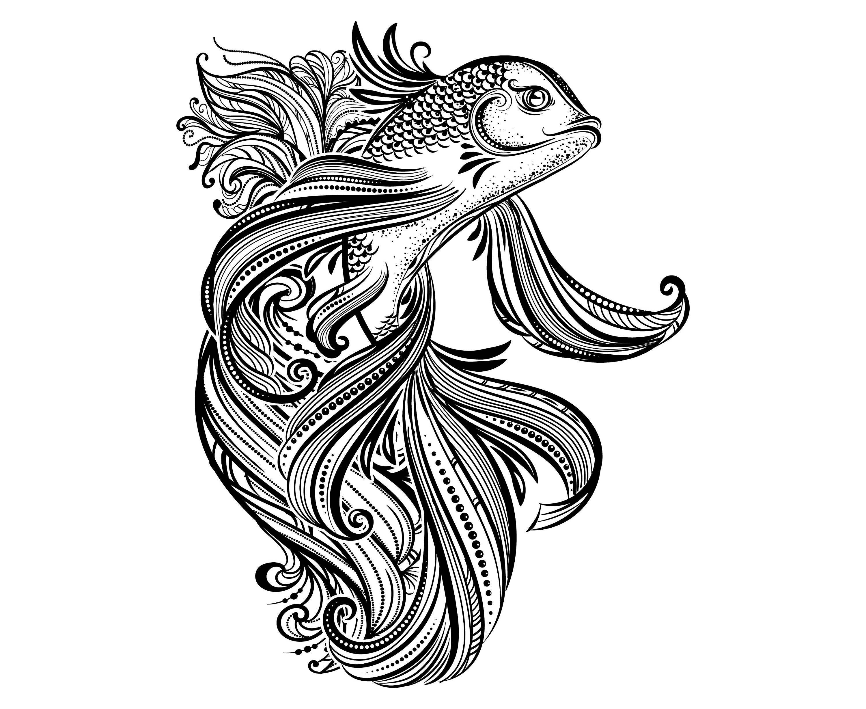Fish Mandala Svg - 109+ SVG File for Silhouette