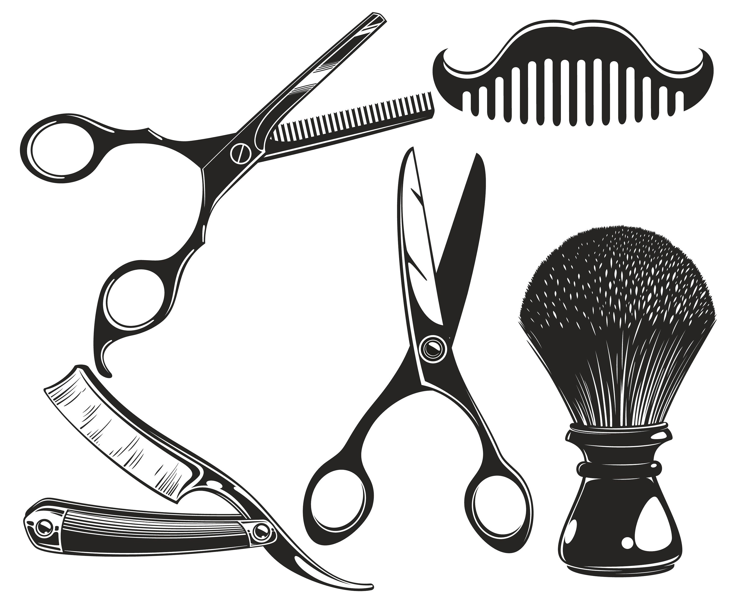 Scissors Machine Barber Vector Barber Scissor Vector