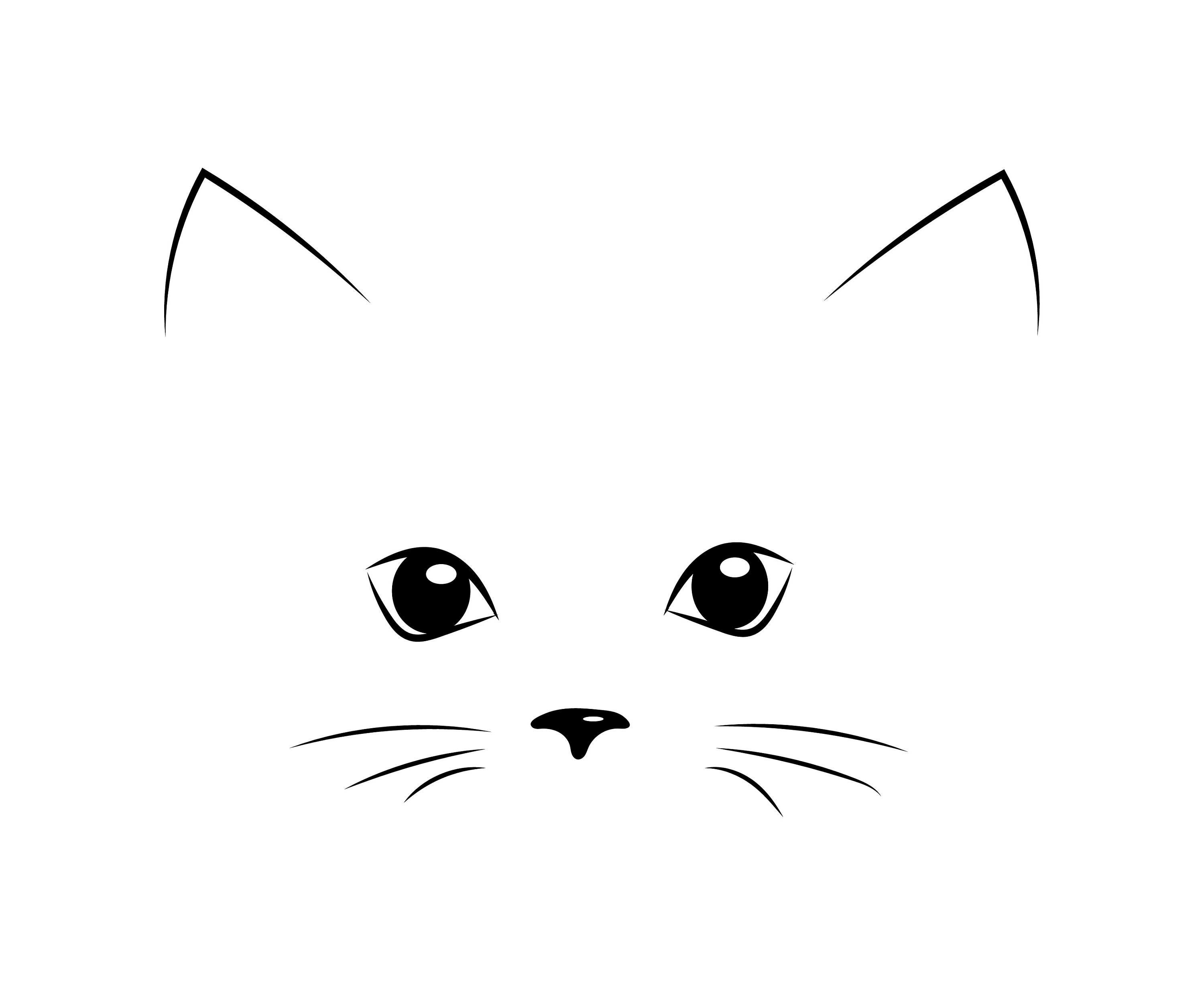 Free Free 128 Outline Cat Face Svg Free SVG PNG EPS DXF File