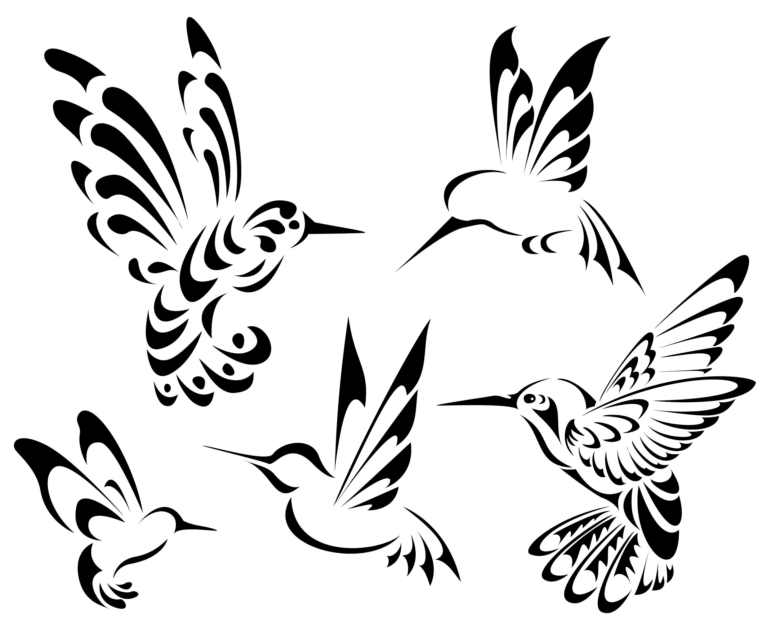 Download Free SVG Cut File - Hummingbird Silhouette Free vector silhouettes...