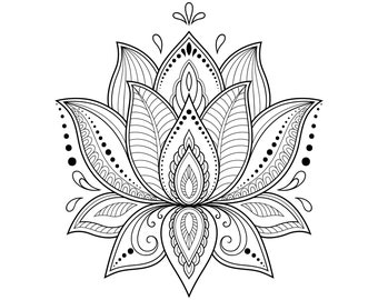 Download Lotus vector art | Etsy