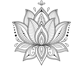 Download Lotus vector art | Etsy