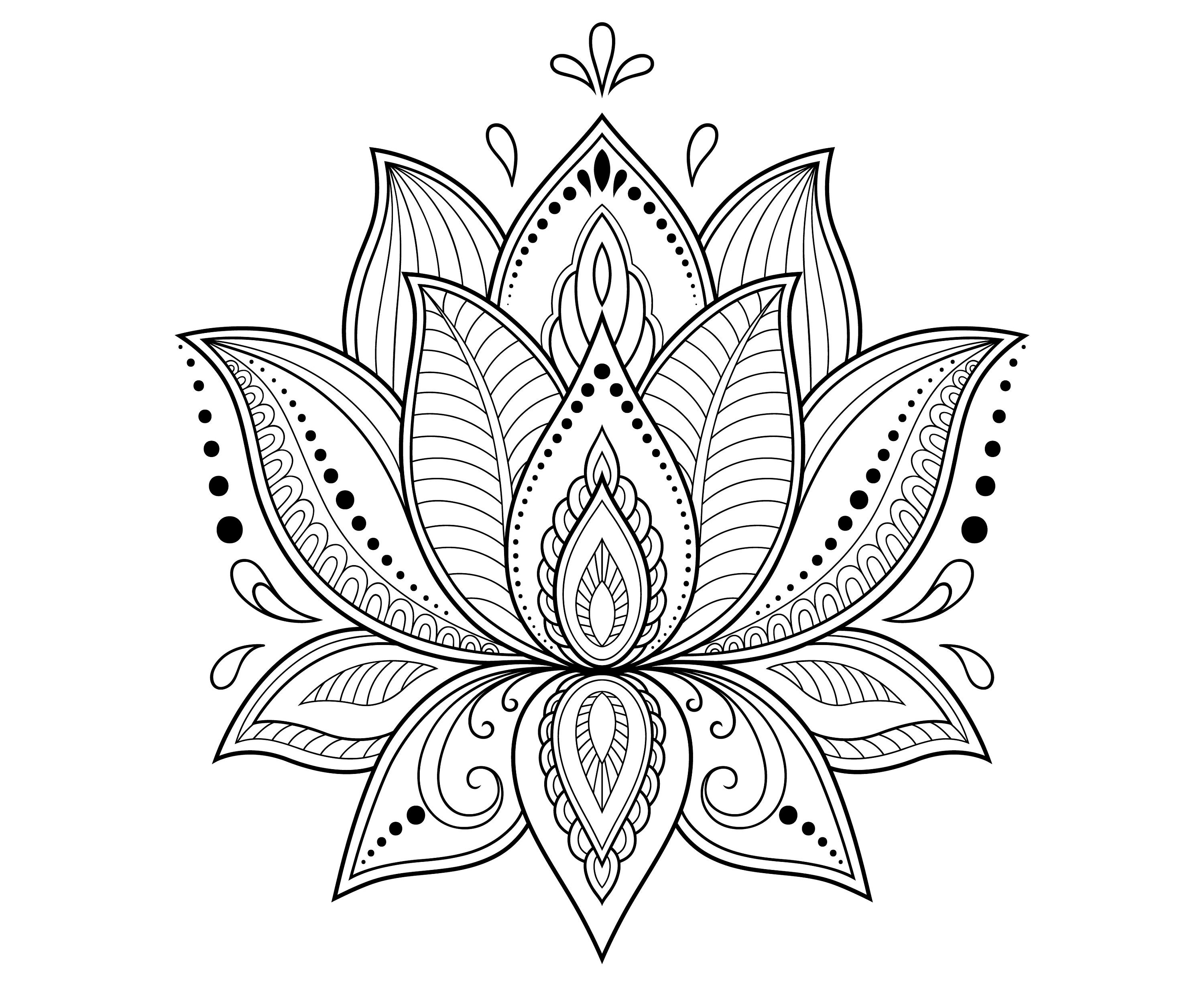 Mandala Lotus Flower Svg For Cricut - Layered SVG Cut File