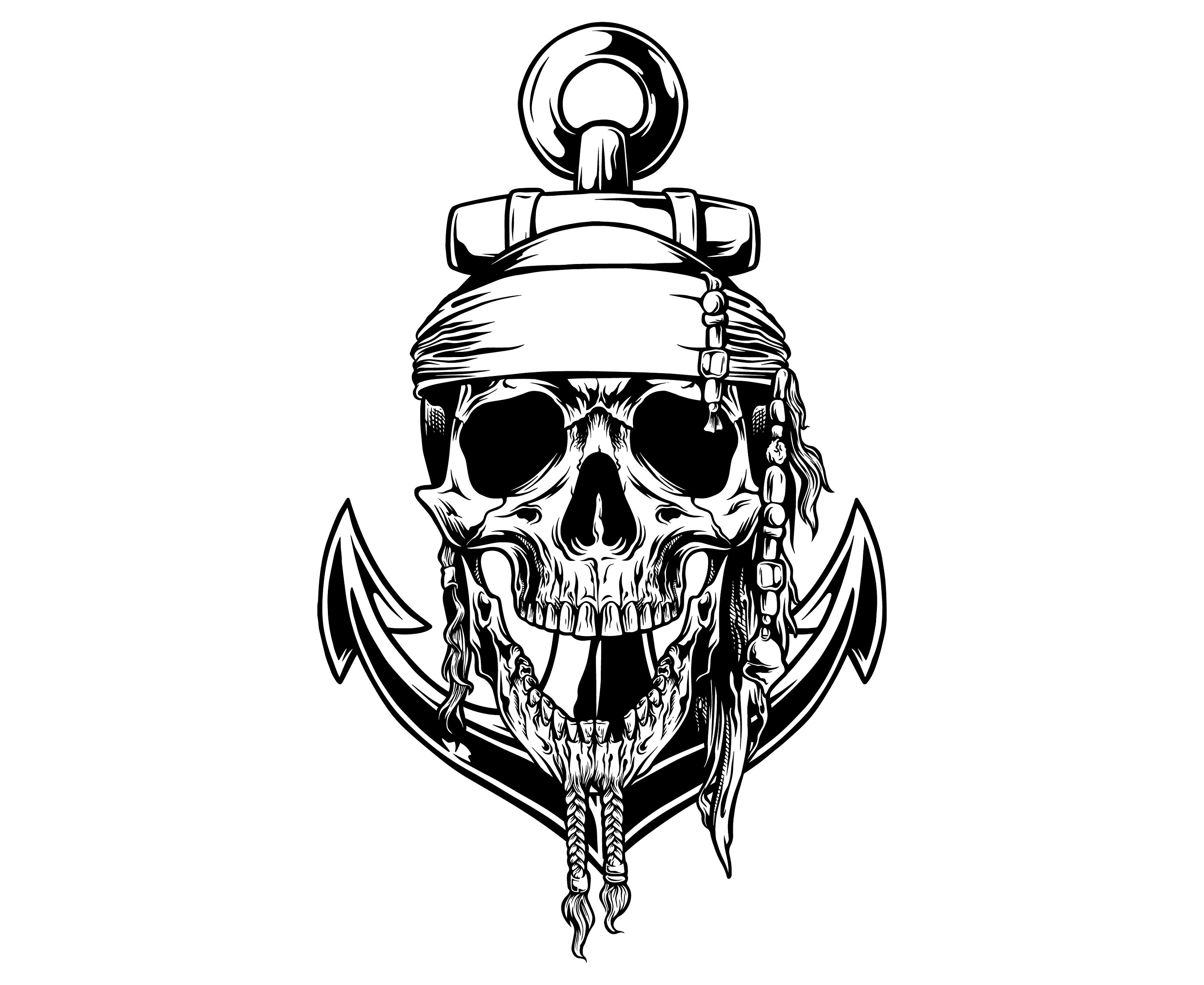 Download Anchor with skull Anchor Skull Nautical Naval | Etsy