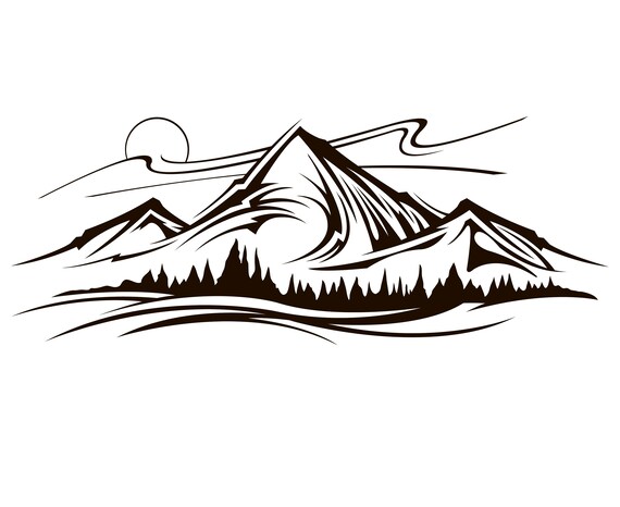 Free Free 200 Mountain Outline Svg SVG PNG EPS DXF File