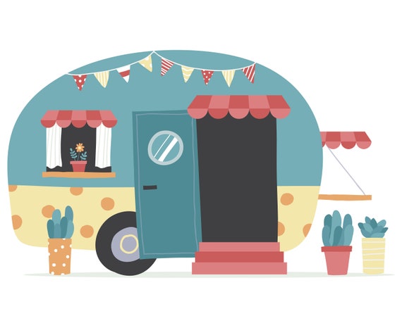 Cartoon Camper Clip Art