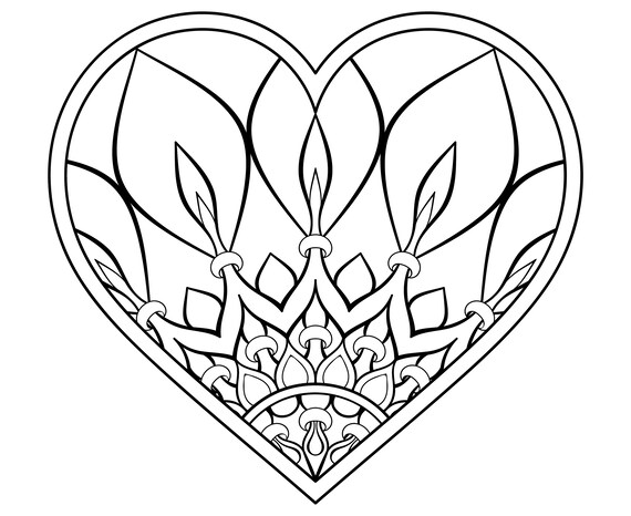 Download Heart Mandala Svg Free For Silhouette - Layered SVG Cut File