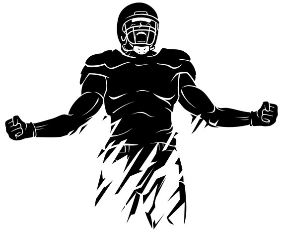 Download Football Player American Grunge | Etsy