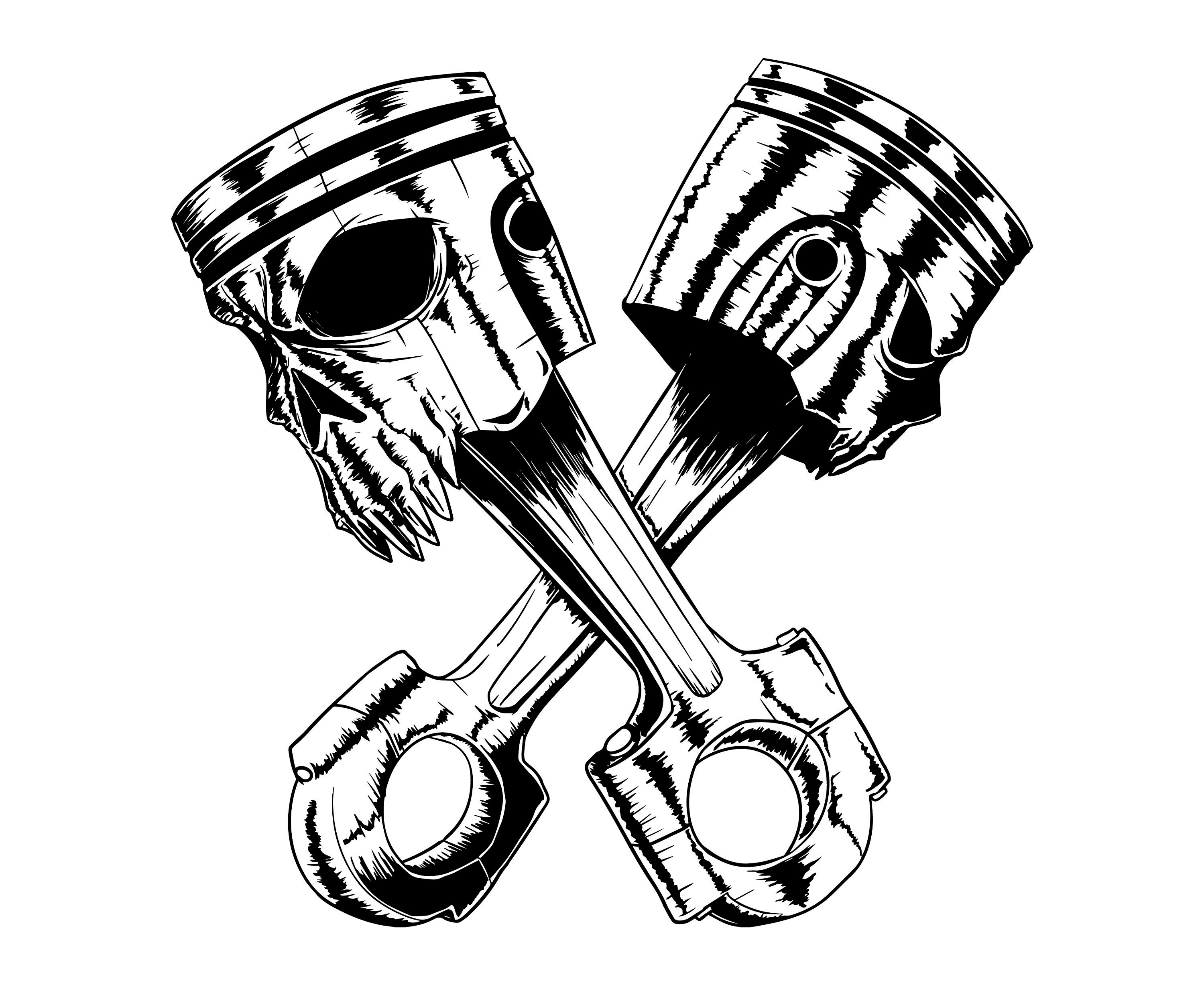 Piston mort Piston garagiste moteur Garage Silhouette Etsy