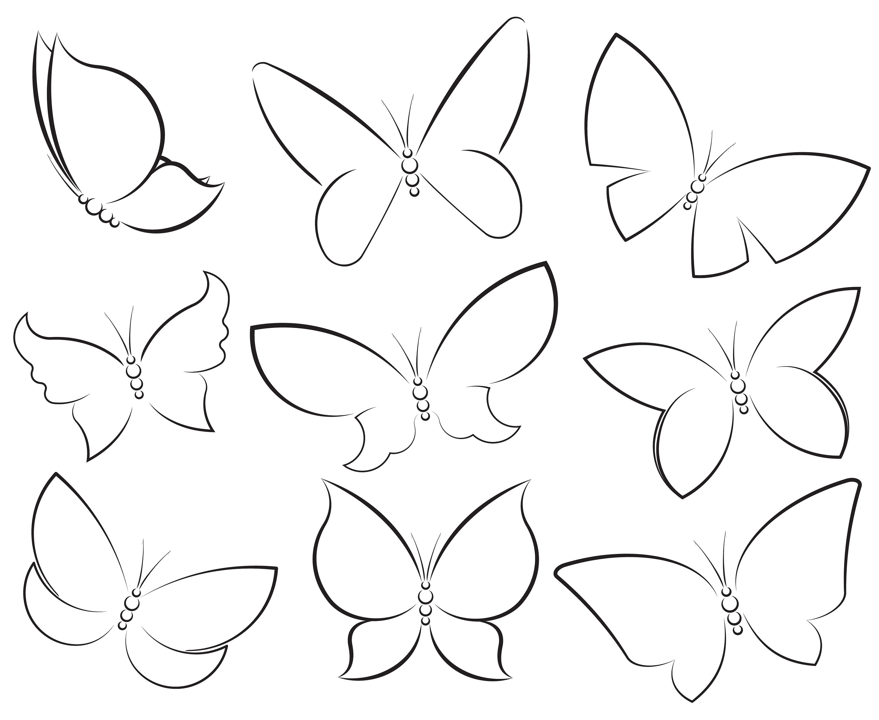 butterfly outline etsy