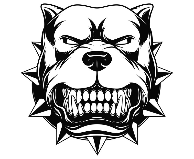 Download Pitbull Pit bull terrier Dog Cartoon | Etsy